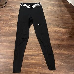 Black Nike Pro Leggings with Mesh